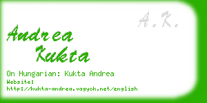 andrea kukta business card
